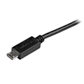 Miniatyrbild 1 av 3: USB A till Micro B slim mobil laddnings-/synkroniseringskabel - STARTECH - 15 cm - Svart