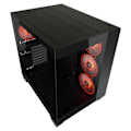 Miniatyrbild 3 av 6: PC Chassi - LC-Power - Gaming 809B - Härdat glas - ARGB-fläktar - Matt svart