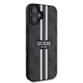 Miniatyrbild 4 av 6: Skydd för iPhone 16 Plus - Guess Hardcase 4G Med Tryckta Randig MagSafe (GUHMP16MP4RPSK) - Svart