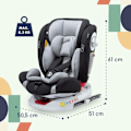 Miniatyrbild 2 av 2: Babybilbarnstol - Babify Isofix 360° - från 0-12 år - ISOFIX bältessystem - 5 poäng - R44-04 - Grå Grå och svart