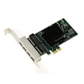 Miniatyrbild 1 av 4: PCIe x1 nätverkskontrollkort 4 RJ45-portar QUAD LAN GIGABIT ethernet 10 100 1000Mb 1G - BroadCom BCM5719 - Låg och hög profil