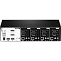 Miniatyrbild 2 av 2: KVM Switch 4 Portar - Svart - Dual Monitor - DisplayPort - USB - 4 Portar
