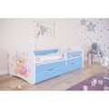 Miniatyrbild 2 av 4: Kocot Kids Cot Babydreams, blå nallebjörn, fjärilar med en låda utan madrass 180/80 - 5903282041677