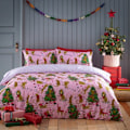 Miniatyrbild 2 av 4: Furn. - PURRFC/D03/PNLI - Purrfect Parure de lit King Size för jul i Bomull, Polyester, Rosa/Lila