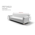 Miniatyrbild 4 av 4: Canape - soffa - divan italienskt sänglinne - CD-PB-nero-4P - Bielastisk Sofföverdrag "Piu Bello", Svart, 4 SITSER
