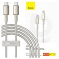 USB-C till USB-C-kabel - BASEUS - Tungsten Gold - 100 W - 2 m - 480 Mbps Guld