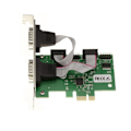Miniatyrbild 2 av 3: PCI Express PCIe Seriell RS232 4-portars styrkort med ASIX AX99100 Chipset. Med LÅG och HÖG PROFIL fästen