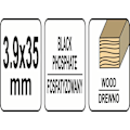 Miniatyrbild 1 av 2: Vis - cache-vis - tire-fond - goujon Yato - YT-09460 - VIS PÅ RULL FÖR TRÄ 3,9x35mm