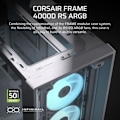 Miniatyrbild 2 av 6: PC-chassi - CORSAIR - FRAME 4000D RS ARGB-serien - Mellanstor - 3 ARGB-fläktar - Vit