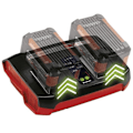Miniatyrbild 2 av 3: Einhell Startkit 2 x 4,0 Ah + Dubbel Laddare Power X-Change (Lithium-Ion, 18V, 1 laddare + 2 batterier 4,0 Ah)