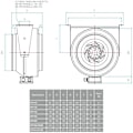 Miniatyrbild 2 av 3: HYDOR HIT315 d - In-line centrifugalfläkt diameter 315 mm - 184 W - 1230 m3/h - kod -3 hastigheter - CTR00007