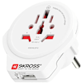 Miniatyrbild 1 av 3: Reseadapter - SKROSS - World to Europe USB 1.0 - Vit - För utlandet - Anslutningstyp Vit