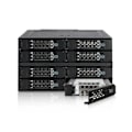 Miniatyrbild 2 av 4: Icy Dock ToughArmor MB508SP-B 8-fack Rugged Backplane Cage för 2,5” SATA/SAS SSD/HDD, för 2 externa 5,25” fack