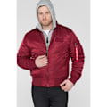 Miniatyrbild 2 av 4: Jacka - Alpha Industries - MA-1 D-Tec - Bordeaux - Långärmad - Huva Bordeaux M