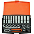Miniatyrbild 1 av 3: BAHCO Set med 37 st 1/4" metriska hylsor och SL25L bits