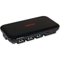Miniatyrbild 1 av 4: USB-hubb - ROLINE - 3X Typ C + 4X Typ A - 10 Gbit/s - Automatisk upptäckte - Svart