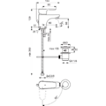 Miniatyrbild 4 av 4: Ideal standard Blandare för handfat KHEOPS metallavlopp c3 förkromad ref B0711AA