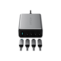 Miniatyrbild 3 av 6: USB-C-laddare - Satechi - 165W PD GaN - 4 portar - Rymdgrå - Galliumnitrid
