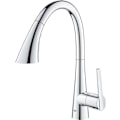 Miniatyrbild 1 av 4: GROHE Zedra 32294002 engreppsblandare för diskbänk -Utdragbar 3-stråle spray-360° svängbar rörpip-Flödesbegränsare-Backventil-Krom Grå