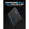 Miniatyrbild 2 av 4: SABRENT 2 i 1 SSD/HDD SATA 2,5/3,5 och M.2 NVMe till USB 3.2, USB-C Hårddiskstation, Extern Hårddisklåda