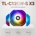 Miniatyrbild 2 av 4: Thermalright TL-C12CW-S X3 CPU-fläkt 120 mm Vit ARGB