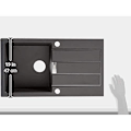 Miniatyrbild 3 av 3: FRANKE SUD 611-78 diskho i Tectonite, Onyx - 114.0496.053