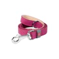 Hundkoppel - WAUDOG - 122 cm - Läder - Rosa - 25 mm
