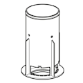 Miniatyrbild 3 av 3: Embase för Geberit jaktmekanism för synlig cistern