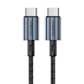 Miniatyrbild 2 av 2: Choetech flätad usb-c till usb-c pd60w svart 1,2m