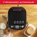 Miniatyrbild 2 av 6: MOULINEX Brödmaskin, 1 kg, 17 program, 3 bryningsnivåer, Programmerbar, Håll värmen Smärta & Plaisir OW220830 Svart/lila