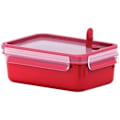 Miniatyrbild 1 av 3: EMSA Clip & Micro Food Box 1L - Rektangulär - Röd