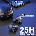 Miniatyrbild 3 av 4: Bluetooth-hörlurar - Cellularline - Defy - TWS - Batteritid 30 timmar - In-ear - Svart Svart