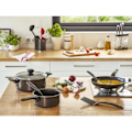 Miniatyrbild 5 av 5: TEFAL Easy Cook & Clean holländsk ugn 24 cm + glaslock, icke-induktion, non-stick beläggning, tillverkad i Frankrike B5544602 kastanj
