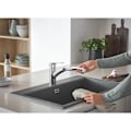 Miniatyrbild 4 av 6: GROHE QUICKFIX Start Diskbänkskran, utdragbar spray, 2-jet-avledare, 90° rotation, 30531001 Krom
