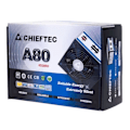 Miniatyrbild 3 av 3: CHIEFTEC A-80 SERIES CTG-750C strömförsörjning - 750W - Modulära kontakter - 80 PLUS certifiering - Svart
