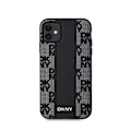 Miniatyrbild 3 av 6: DKNY Cuir med rutigt Mono-mönster MagSafe - Fodral för iPhone 11 (Svart)