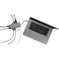Miniatyrbild 3 av 4: ICY BOX USB-C Dockningsstation med 2 HDMI-portar, 1 DisplayPort 1.4, 100 W strömförsörjning, 4 USB-portar, Läsare av