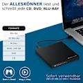 Miniatyrbild 2 av 4: Extern Blu-Ray-brännare - TECHPULSE120 - Ultra Slim - USB 3.0 - Kompatibel med Windows, Mac, Linux