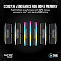 Miniatyrbild 2 av 3: Corsair Vengeance RGB DDR5 64 GB (2 x 32 GB) 6600 MHz CL32 - Svart - Dual Channel Kit 2 RGB DDR5 PC5-52800 RAM - CMH64GX