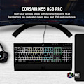 Miniatyrbild 2 av 4: Corsair datortangentbord - 15666435 - K55 RGB Pro USB QWERTY-tangentbord engelsk svart