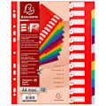 Miniatyrbild 1 av 2: EXACOMPTA Polypropenavdelare A4 Maxi 30x100e 12 positioner Flerfärgad