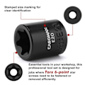 Miniatyrbild 4 av 4: Casoman - CS024 - 11 st hona E-TORX Star Socket Set med skena, hona External Star Socket Set, E4 - E20 Moment Socket Set