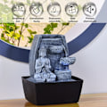 Miniatyrbild 5 av 5: Sagesse SCFRBFB inomhusfontän - Zen'Light - Buddha - LED-belysning - Grå Grå