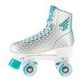 Miniatyrbild 2 av 3: Roller quad - NILS Extreme - NQ14198 - Syntetiskt läder - Hjul 54x32 mm - ABEC7 silver/turkos 35