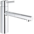 Miniatyrbild 1 av 4: GROHE Engrepps diskbänksblandare Concetto 30273001 - Gjuten vridbar pip - 100 ° rotation - Utdragbart duschmunstycke - Temperaturbegränsare - Krom Grå krom