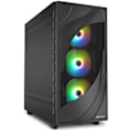 Miniatyrbild 1 av 2: PC-kapsling - SHARKOON - Rebel C80M RGB - PWM-fläktar 120 mm - Grafikkortsstöd - USB-C