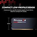 Miniatyrbild 2 av 3: G.Skill RipJaws S5 Low Profile 64GB (2 x 32GB) DDR5 6000MHz CL36 - Svart - Dual Channel Kit 2 DDR5 RAM PC5-48000 - F5