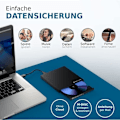 Miniatyrbild 4 av 4: Extern Blu-Ray-brännare - TECHPULSE120 - Ultra Slim - USB 3.0 - Kompatibel med Windows, Mac, Linux