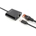 Miniatyrbild 2 av 4: Digitus DN-3027 USB-C, RJ45-adapter DN-3027 [1x USB-C™ hane - 1x RJ45 hona, USB-C™ hona] med RJ45-uttag, med