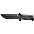 Miniatyrbild 3 av 3: Gerber Strongarm jaktkniv, 9,8" lång, 4,8", 420HC tandad fast blad, svart, tillverkad i USA, GE31003648